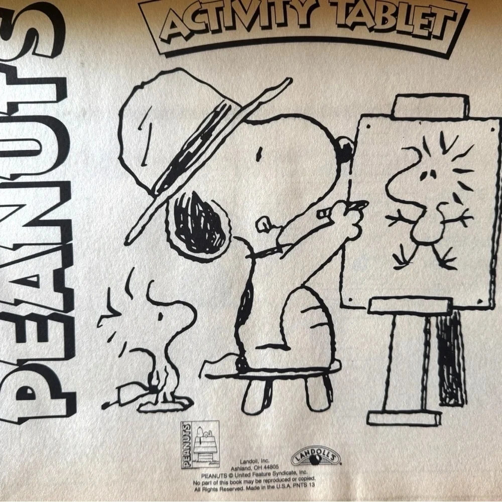 Vintage 1997 Peanuts Activity Tablet - Unused Pages - Snoopy & Woodstock